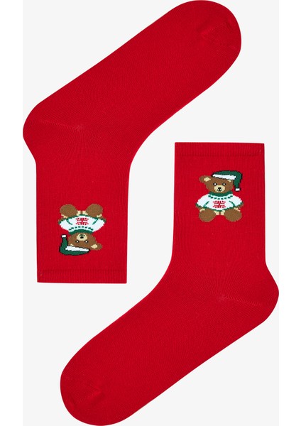 2 Çift Pamuklu Yeni Yıl Aycık Desenli Kutulu Soket Çorap fiyatları