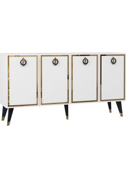 8213-32CT KB150 Konsol, Tv Ünitesi Beyaz-Altın-Siyah modelleri