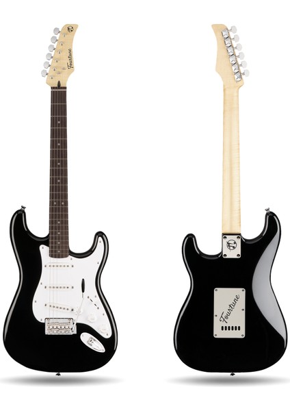 Atlas EG-1000WB Gül Klavye Strat Kasa Sss Elektro Gitar Seti (Siyah Beyaz) fiyatları