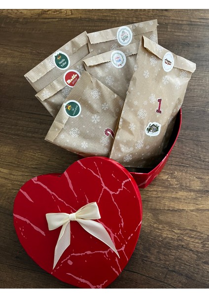Advent Calendar 6'lı Kız Çocuk Toka Seti Konsept Yeni Yıl Yılbaşı Noel Christmas Advent Calender