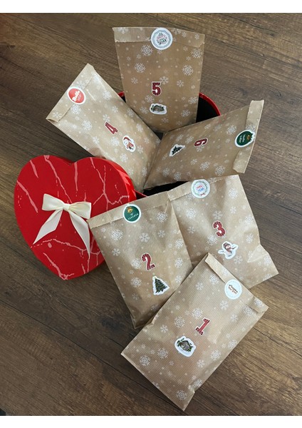 Advent Calendar 6'lı Kız Çocuk Toka Seti Konsept Yeni Yıl Yılbaşı Noel Christmas Advent Calender fiyatları