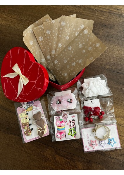 Advent Calendar 6'lı Kız Çocuk Toka Seti Konsept Yeni Yıl Yılbaşı Noel Christmas Advent Calender modelleri