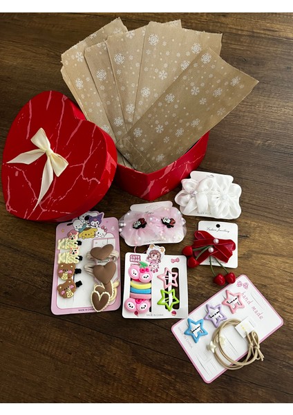 Advent Calendar 6'lı Kız Çocuk Toka Seti Konsept Yeni Yıl Yılbaşı Noel Christmas Advent Calender fırsatları