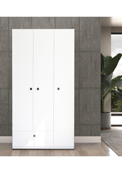 Oskar 3 Kapaklı Elbise Dolabı-3 Kapılı Gardırop