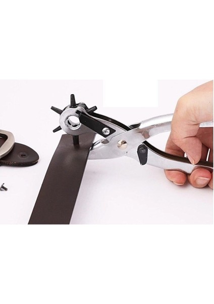 Kemer Delme ve Perçin Pensesi Ikili Set Deri Plastik Delici