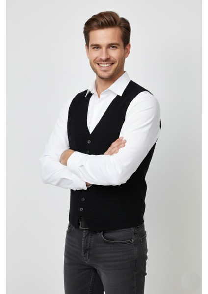 Erkek Spor Düğmeli Yelek Çelik Örgü Regular Kalıp BGL-ST04837 fiyatları