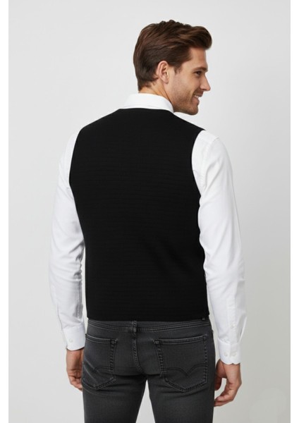 Erkek Spor Düğmeli Yelek Çelik Örgü Regular Kalıp BGL-ST04837 modelleri