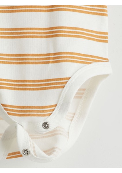 Yeni Sezon Bisiklet Yaka Çizgili Erkek Bebek Çıtçıtlı Bodysuit 2'l indirimleri