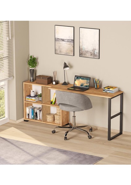 Oskar Katlanir L Çalisma Masası-Bilgisayar Masası-Çiftyönlü fiyatları