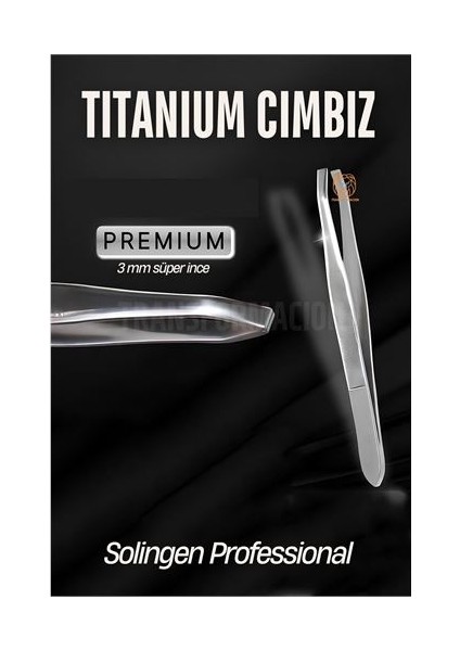 Hsnet 3 mm Ince Uçlu Cımbız Titanyum Çelik Solingen Professional - F856K053-U52856