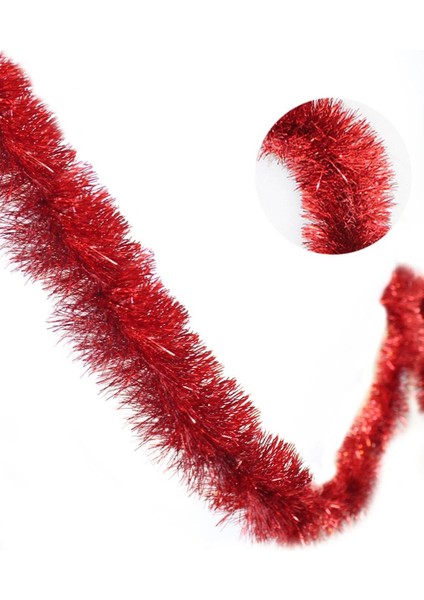 Metalize Sim Süs Yılbaşı ve Parti Dekoru – Kırmızı 6 cm 2 mt modelleri