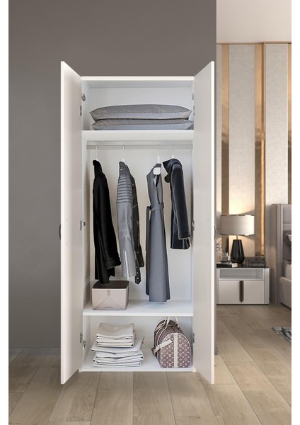 Oskar 2 Kapaklı Elbise Dolabı-2 Kapılı Gardırop fiyatları