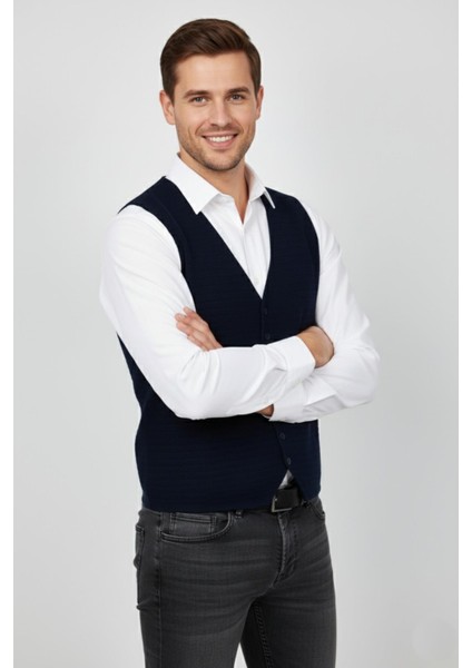 Erkek Spor Düğmeli Yelek Çelik Örgü Regular Kalıp BGL-ST04837 fiyatları