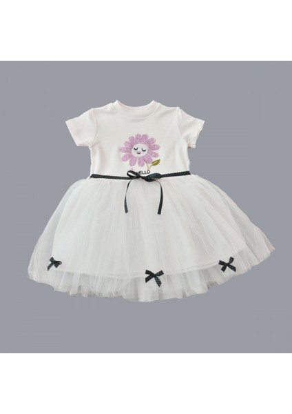 1-2-3 Yaş Payet Yapraklı Çiçek Nakışlı Astarlı Kız Bebek Tütü Elbisesi fiyatları