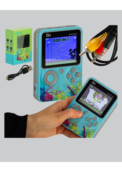 G5 Taşınabilir Retro Game Box 500 Oyunlu Şarjlı Mini Oyun Konsolu - T773G728-Z18773 fiyatları