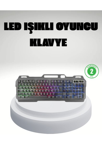 Xmpdby Rgb Işıklı Klavye Mouse Seti – Türkçe Q, Ayarlanabilir Dpi, Ergonomik ve Dalı Tasarım