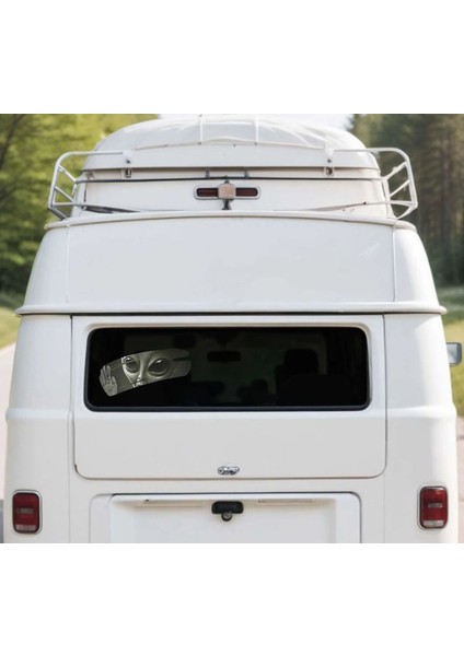 Camdan Bakan Uzaylı Sticker - Araba Oto Cam Motosiklet Sticker - 03002 fiyatları