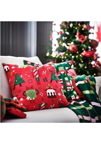 Vınterfınt Yılbaşı Temalı Kırlent Kılıfı 50X50 cm modelleri