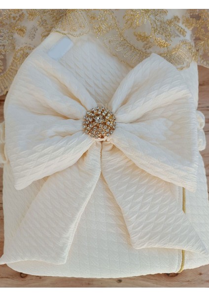 Yenidoğan Piramitland Taşlı Gold Güpür Işleme Bebek Battaniyesi Kundak fırsatları