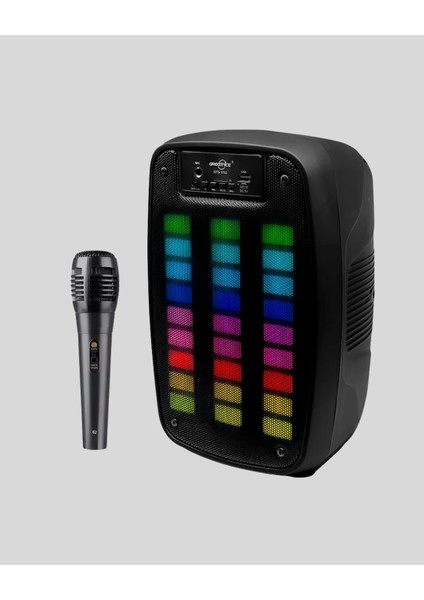 6.5” LED Işıklı Gts 1793 Bluetooth Hoparlör Güçlü Bass ve Fm Destekli - M977B396-N77977 fiyatları