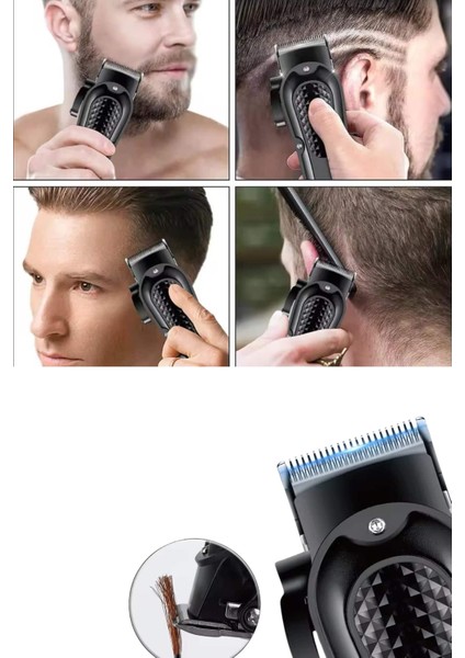 Dijital Profesyonel Kablosuz Saç Sakal Tıraş Makinası Sessiz Paslanmaz Çelik - M778R384-K43778 indirimleri