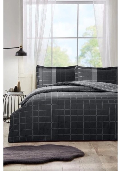 Özdilek Maskülen Çift Kişilik Nevresim Takımı Nera Siyah