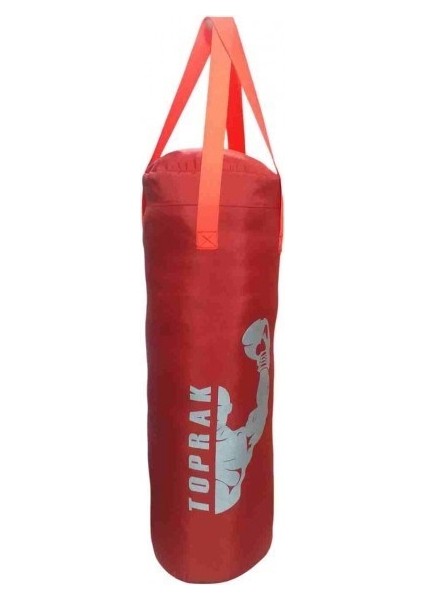 Boks Torbası Eldiven ve Karabina Hediyeli Içi Dolu 50X20 cm Kırmızı