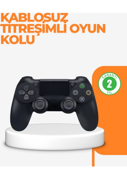 Ps4 Uyumlu Kablosuz Oyun Kolu – Titreşimli Şarjlı ve Ergonomik - M664R586-K57664