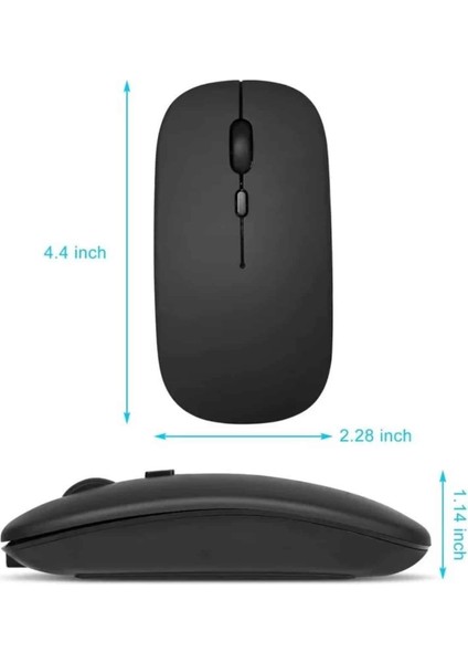 Kablosuz Mouse Fare Şarjlı Bluetooth Wireless Çift Modlu Sessiz fırsatları