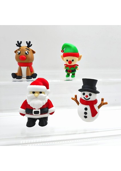 Yılbaşı 4’lü Premium Figür Seti – Noel Baba, Geyik, Elf ve Kardan Adam Dekoratif Koleksiyon Seti fiyatları