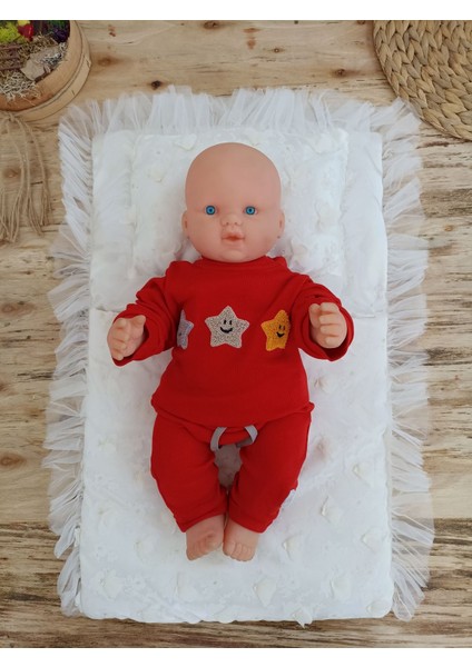 Yenidoğan Izmir Incisi Tül Işlemeli Pamuklu Fiyonklu Kundaklı Lüks 3lü Alt Açma Seti fiyatları