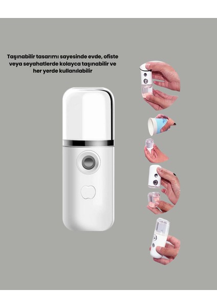 Kablosuz Şarjlı Mini Buhar Nemlendirici – Cilt ve Ortam Için Taşınabilir Ak? - T698G460-Z50 modelleri