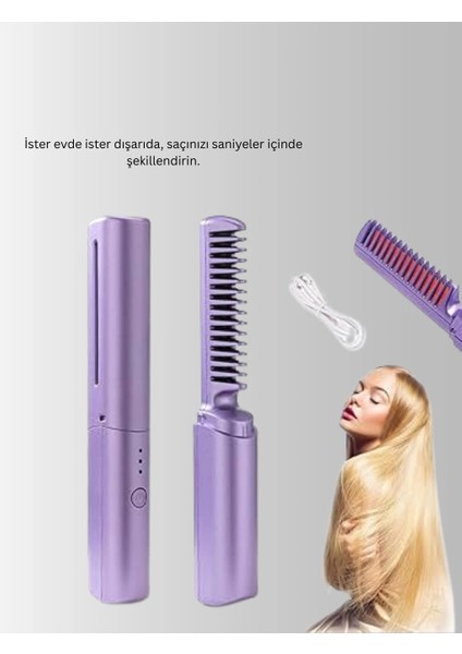Kablosuz USB Şarjlı Saç Düzleştirici Tarak – Seyahat Boy fiyatları