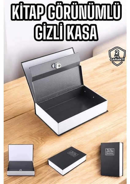 Gizli Kasa Ingilizce Sözlüğü Kitap Görünümlü Anahtarlı Gizli Mini Çelik Kasa Kilitli fiyatları