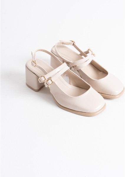 Faye Bej Rugan Kadın Topuklu Ayakkabı modelleri