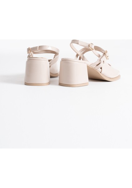 Faye Bej Rugan Kadın Topuklu Ayakkabı