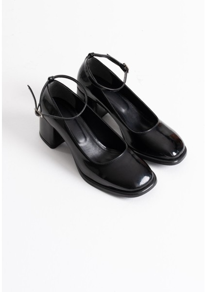 Sansa Siyah Rugan Kadın Topuklu Ayakkabı modelleri