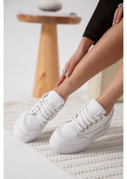 Alice Beyaz Kadın Gizli Topuklu Sneaker fırsatları