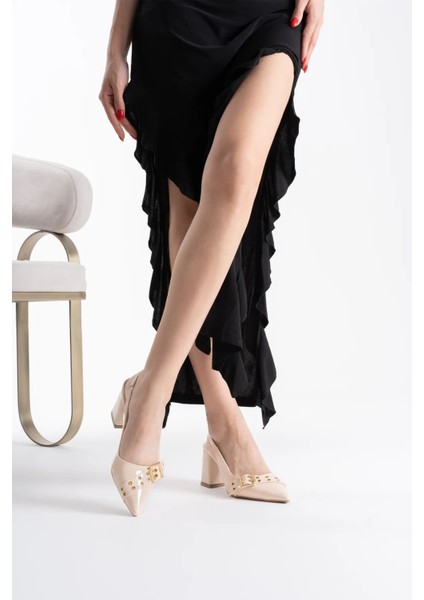 Keira Bej Rugan Kadın Topuklu Ayakkabı