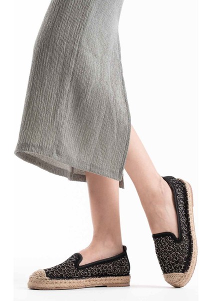 Dune Kadın Siyah Espadril Ayakkabı