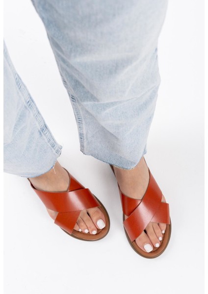 Weasley Kiremit Hakiki Deri Terlik