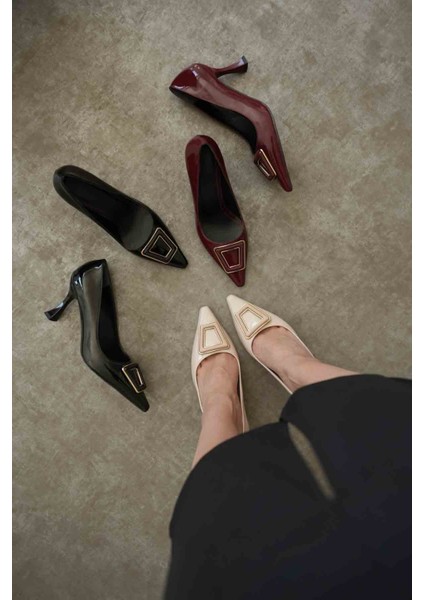 Nora Kadın Siyah Rugan Ayakkabı