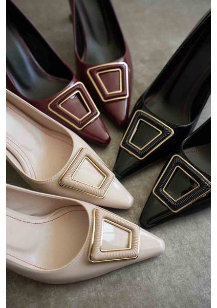 Nora Kadın Siyah Rugan Ayakkabı