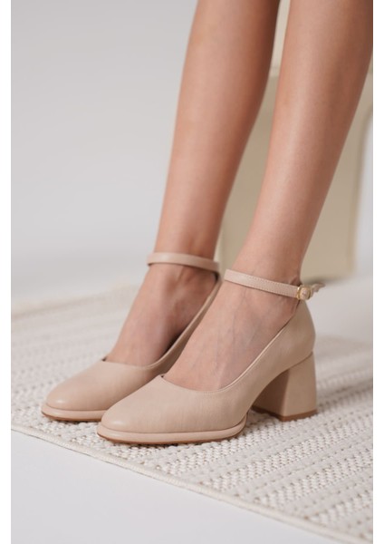 Josephine Kadın Mat Nude Topuklu Ayakkabı
