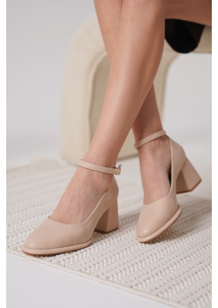 Josephine Kadın Mat Nude Topuklu Ayakkabı