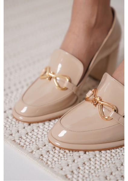 Melly Nude Rugan Kadın Topuklu Ayakkabı