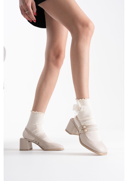 Faye Bej Cilt Kadın Topuklu Ayakkabı fiyatları