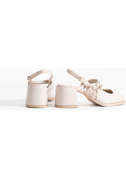 Faye Bej Cilt Kadın Topuklu Ayakkabı