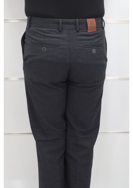 Fistan Store Erkek Düz Yüksek Bel Rahat Kalıp Yandan Cepli Boru Paça Büyük Beden Kışlık Keten Pantolon indirimleri