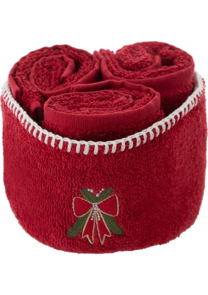 Joy 3'lü El Havlusu Seti Kırmızı 30X30 fiyatları